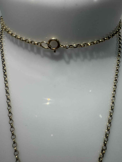 9ct gold necklace + cross (3.9g) (18inches)