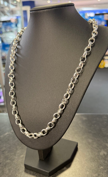 925 Sterling Silver Belcher Chain 24” NEW
