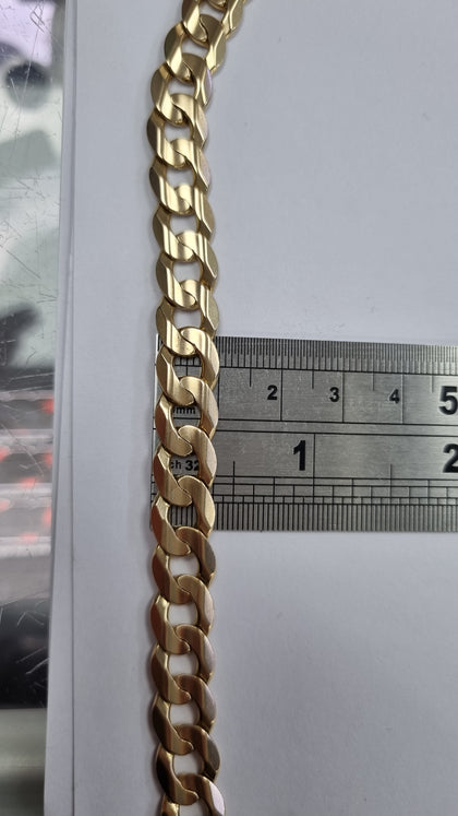 9ct gold curb bracelet 8