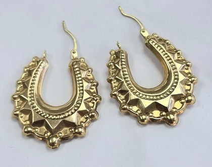 9ct Gold Horseshoe Earrings