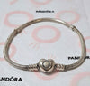 PANDORA Moments Heart Clasp Snake Chain Bracelet