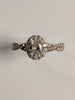 9ct White Gold  Cz Stone Ring Size V