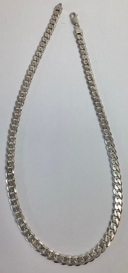 Silver Curb Chain 18”