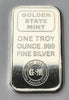 Golden State Mint OneTroy Ounce 999 fine silver bar