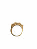 9ct Unique raised diamond ring Size P