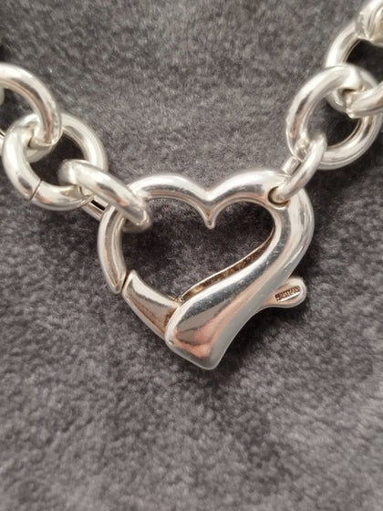 925 Silver Chunky Heart Chain