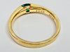 18ct yellow gold green & diamond K 1/2