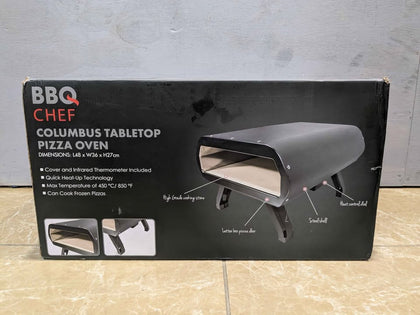 ** SALE ** BBQ CHEF COLUMBUS TABLETOP GAS PIZZA OVEN **BRAND NEW - OPENED TO CHECK CONTENT**