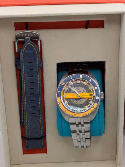 Cadola Men's 42mm 1977 Chronograph Limited Edition Watch with Solid Stainless Steel Bracelet CD-1023 automatic