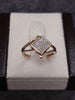 9ct Yellow Gold Square Pave set Ring - Size I