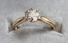 9ct Gold Diamond Ring Size L