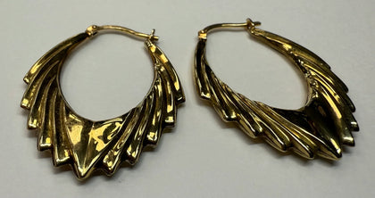 9ct Yellow gold hoop/creole earrings
