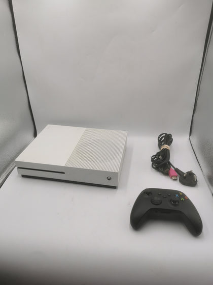 Xbox One S console 1TB white discounted with black controller and power cables