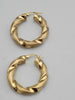 Pair Of 9ct Yellow Gold Twist Hoop Earrings - 6.03 Grams