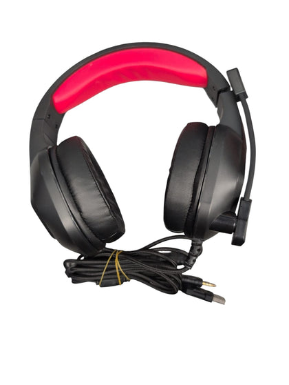 Unbranded Gaming Headphones with Microphone Red/Black Wired 