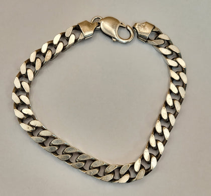 925 silver curb Bracelet - 32.83G - 8.5