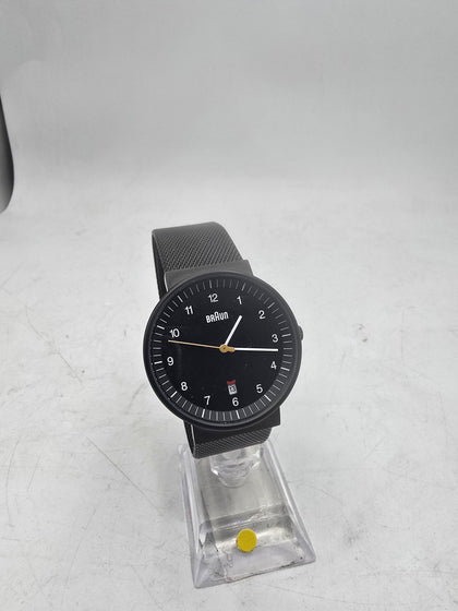 braun classic watch black strap and face