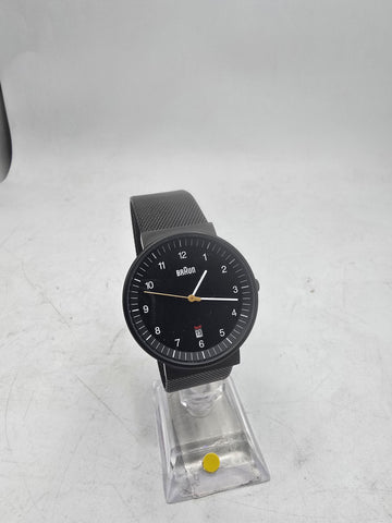 braun classic watch black strap and face