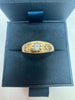 1.96g 9ct Clear Stone Sunburst Gold Ring - Size S - **Hallmarked**