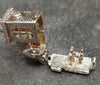Vintage 1970's Silver Charm Bracelet & 15 Charms (6x Articulated)