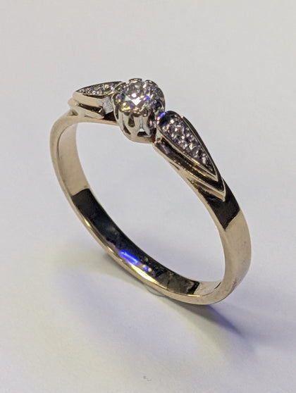 9ct gold diamond engagement ring