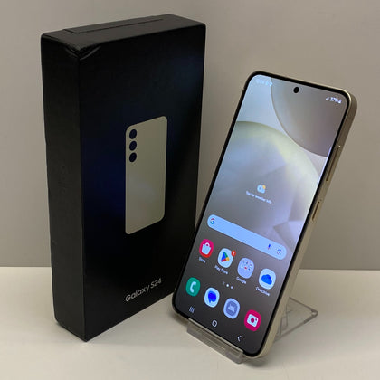 Samsung Galaxy S24 Unlocked Model SM-S921B/DS 128GB in Amber Yellow Boxed