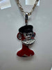 925 Silver Chain With 925 silver Red Monkey Pendant 23.53g **Hallmarked**