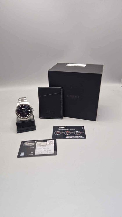 AX Rado Hyperchrome 45mm Quartz Gents Watch - With Date - Steel Bracelet - Boxed With Stamped Card