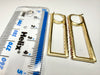14ct gold earrings with red and clear stones