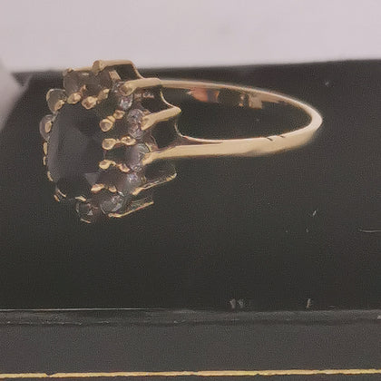 Hallmarked (375) ladies 9K gold ring - size L-2.07 grams.