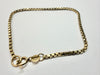 9ct yellow gold box chain bracelet 7.5"
