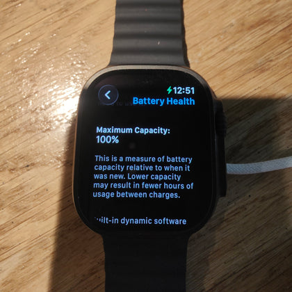 Apple Watch Ultra 3 49mm Black Titanium GPS + Cellular 100% Battery Health