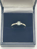 9ct White Gold ring With Blue and Clear Stones - O