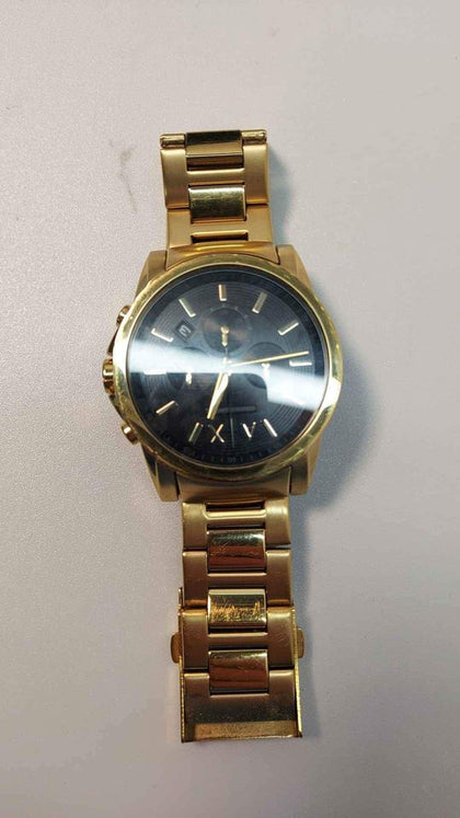 Armani Exchange Men's Gold Coloured Stainless Steel Watch AX2095