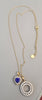 18ct Necklace with 2 Pendants Diamond & Sapphire