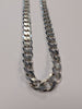 Silver curb chain  20"