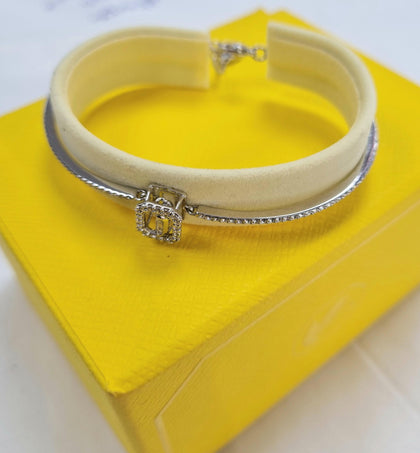 Swarovski Millenia Bangle, Octagon Cut, White, Rhodium Plated SIZE M