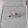 9ct White Gold CZ Solitaire Ring Size Q