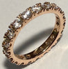 Pandora 14k Rose Gold-Plated Sparkling Row Eternity Ring Size Q 1/2