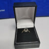 9K Gold Ring, With Multiple CZ Stones, Centre Black Stone, 1.3Grams, Size: O