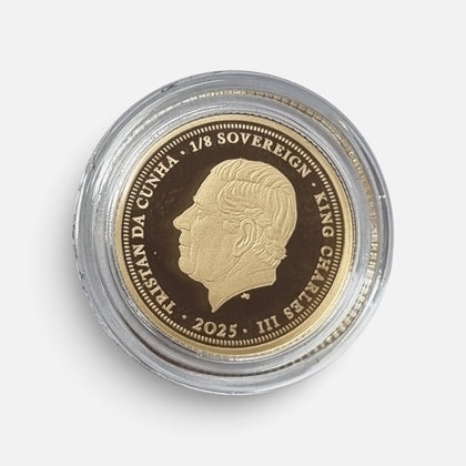 1/8th Sovereign Coin King Charles III Princess Anne 75th Birthday