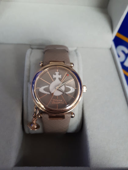 Vivienne Westwood Orb Pastelle Pink Ladies Watch.