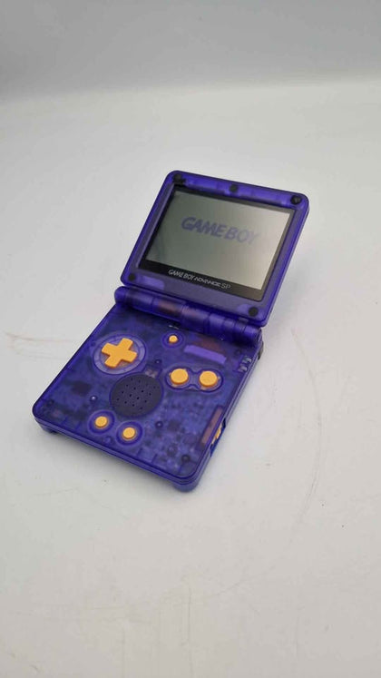 **DEAL** Nintendo Gameboy Advance SP IPS Screen - Transparent Purple - Unboxed With Generic Charger