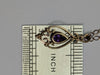 9ct Gold Necklace & Pendant With Purple Stone