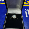 9K Gold Diamond Ring, Blue Stone, 375 Hallmarked, Size L , Box Included