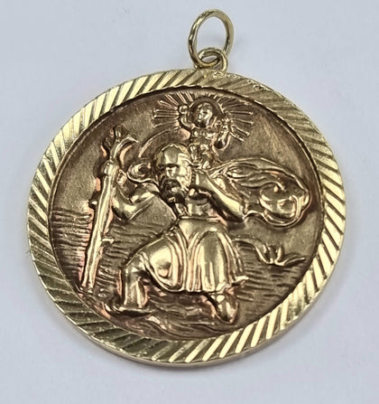 9ct Gold Large St Christopher