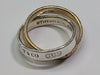 Silver And 18CT Interlocking Rings