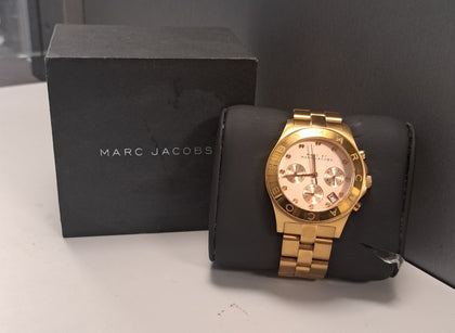 Marc Jacobs MBM3102 Ladies Rose Gold Blade Watch.