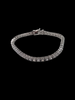 925 Sterling Silver Bracelet Covered In CZ Stones - 8" Long - 16.20 Grams **BRAND NEW**