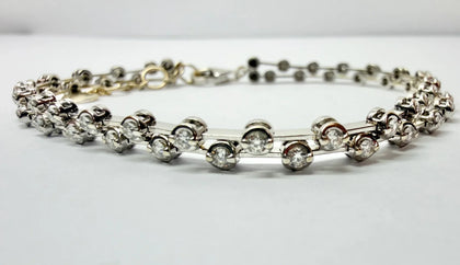 18ct white gold and diamond bracelet 7